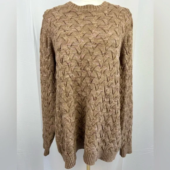 Lands’ End Drifter 100% Cotton Knit Sweater XL - Picture 2 of 8